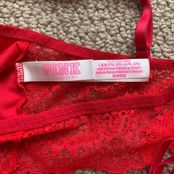 NWOT PINK Red Bralette - Picture 4 of 4